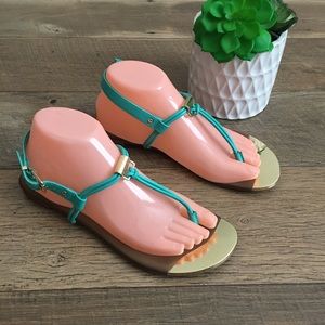 DV teal thong sandals size 8